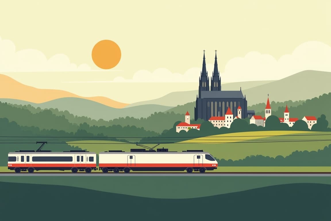 Illustration of Cologne and Munich
