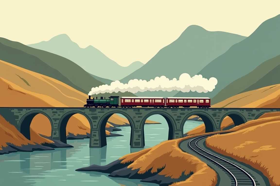Illustration of Complete Scotland by Rail
