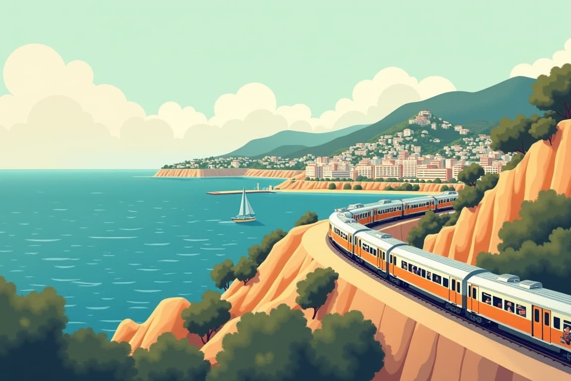 Illustration of Cote D'Azur: Nice and Cannes