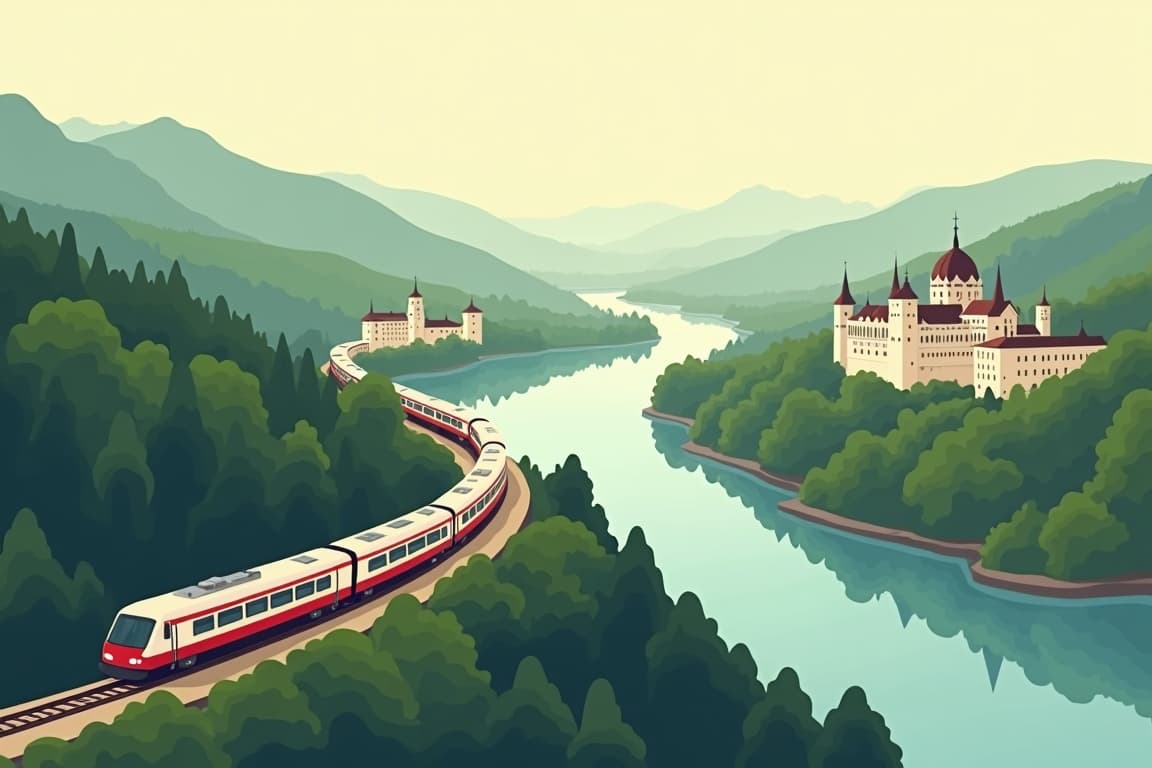 Illustration of Danube Express Golden Eagle