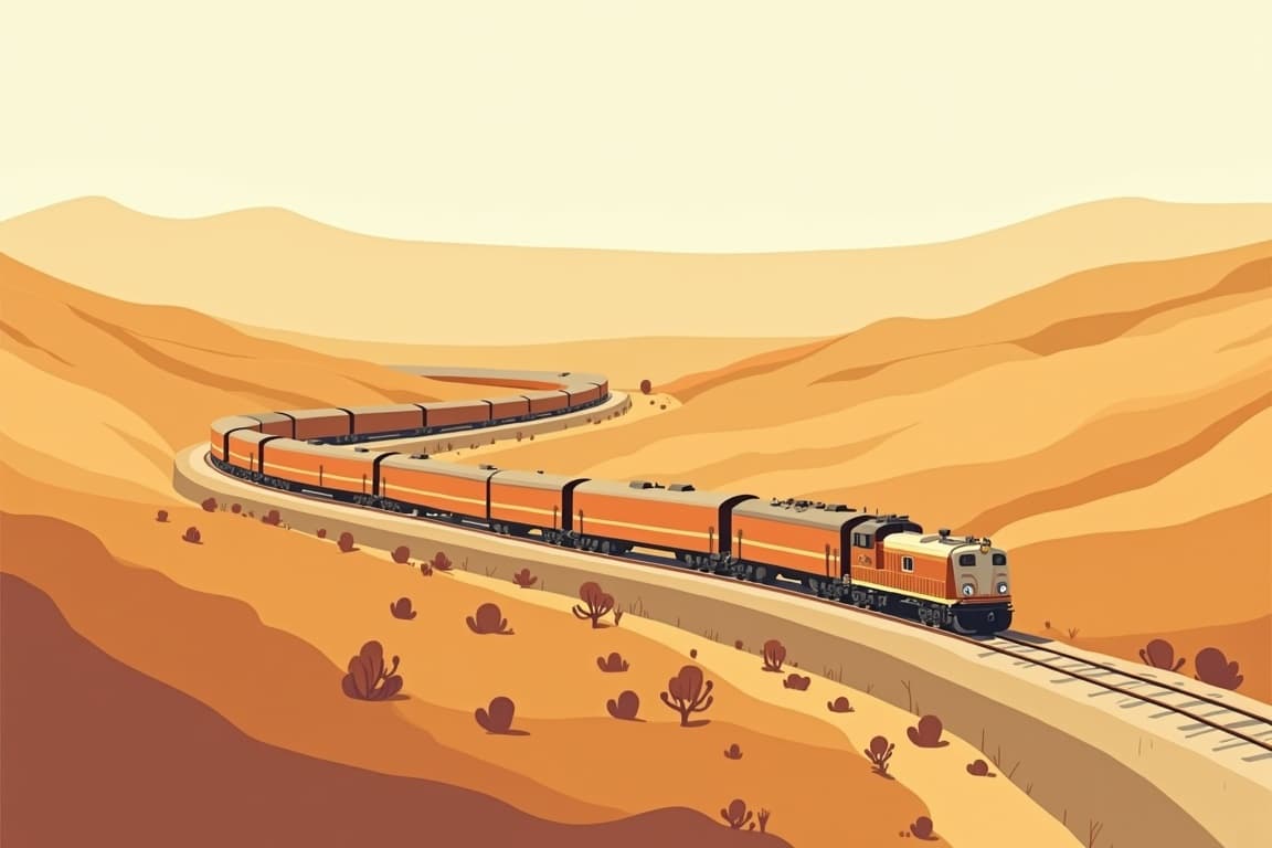 Illustration of Darwin to Adelaide