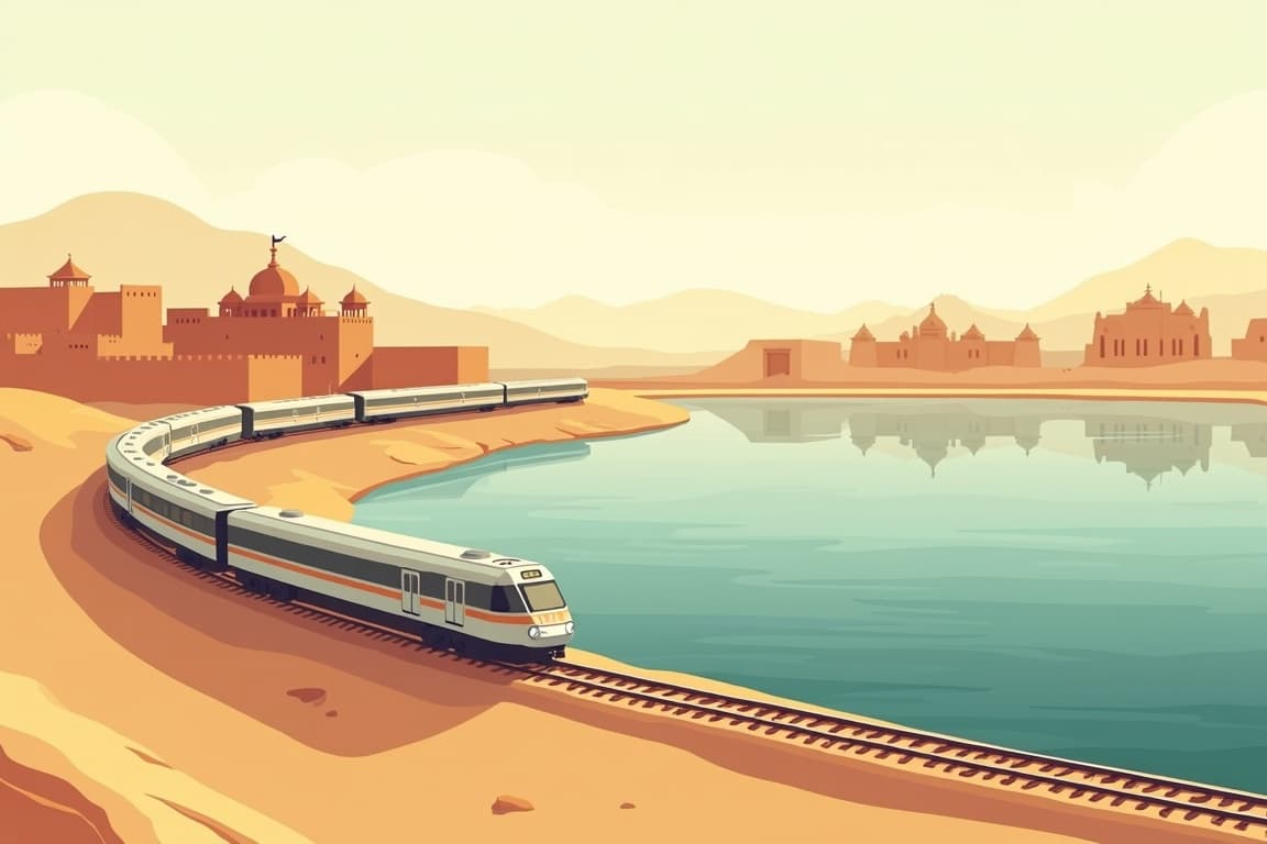 Illustration of Deccan Odyssey – Mumbai to Rajasthan
