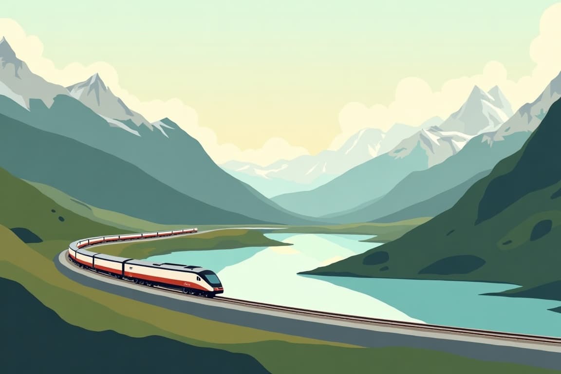 Illustration of Die Schweiz per Zug