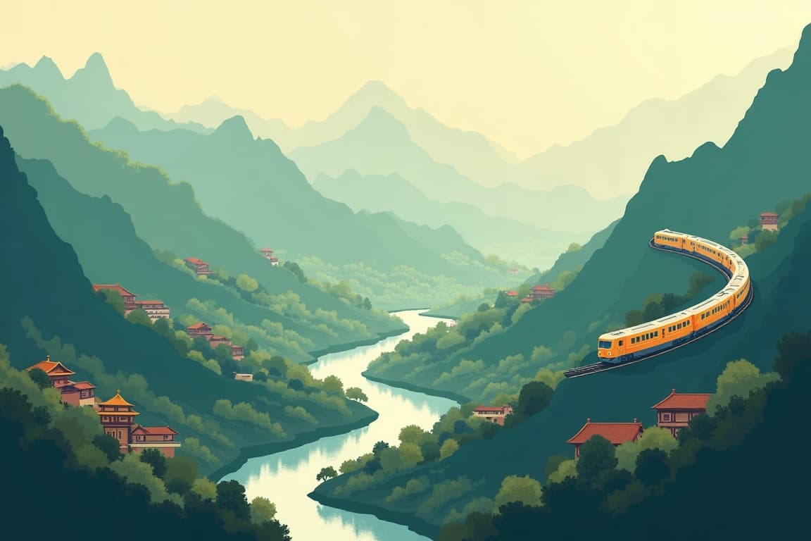 Illustration of Discover China by Rail