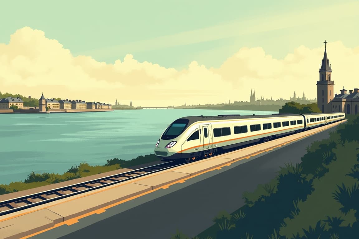 Illustration of Dublin and London