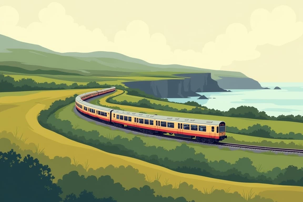 Illustration of Dublin and the Dingle Peninsula