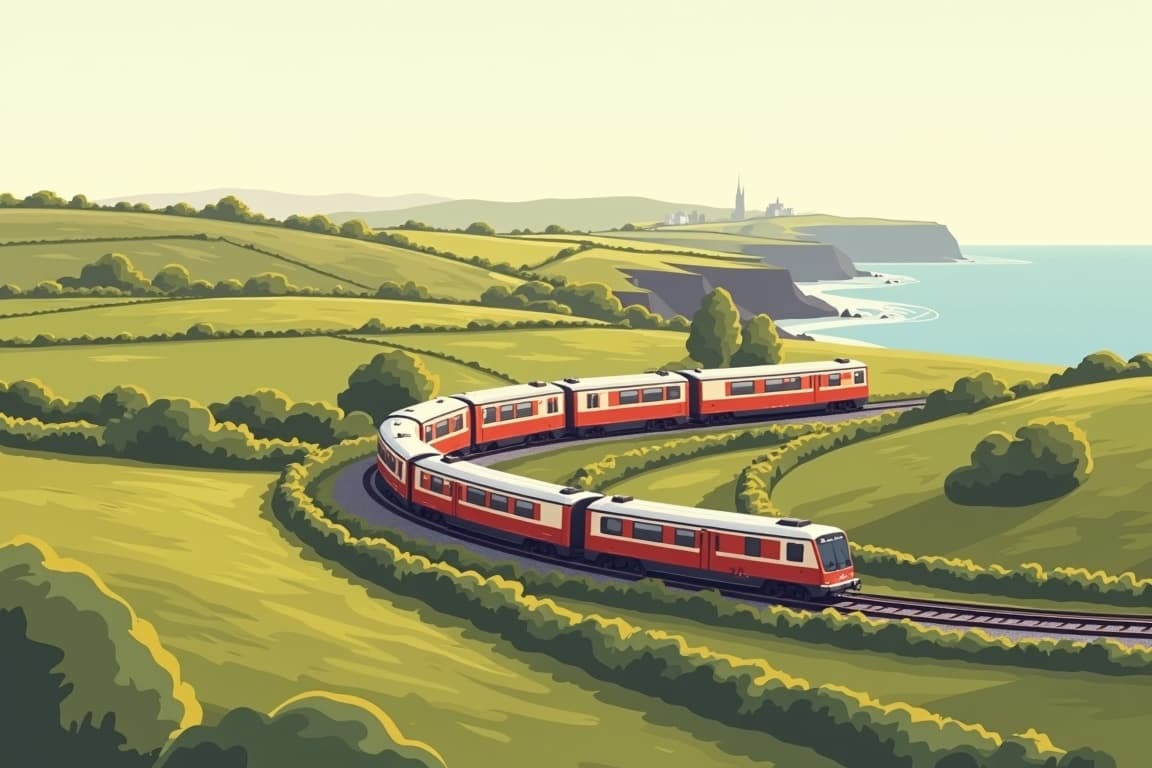 Illustration of Dublin, Belfast, Cork, and Cobh