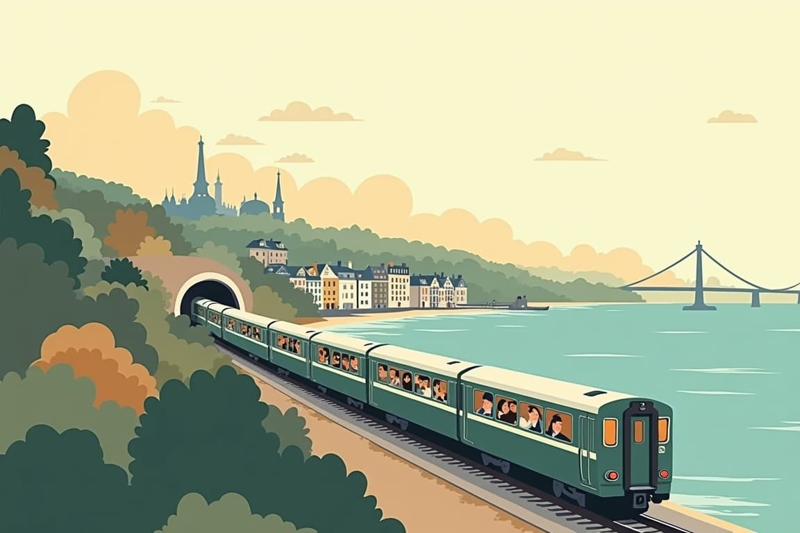 Illustration of Dublin, London, and Paris