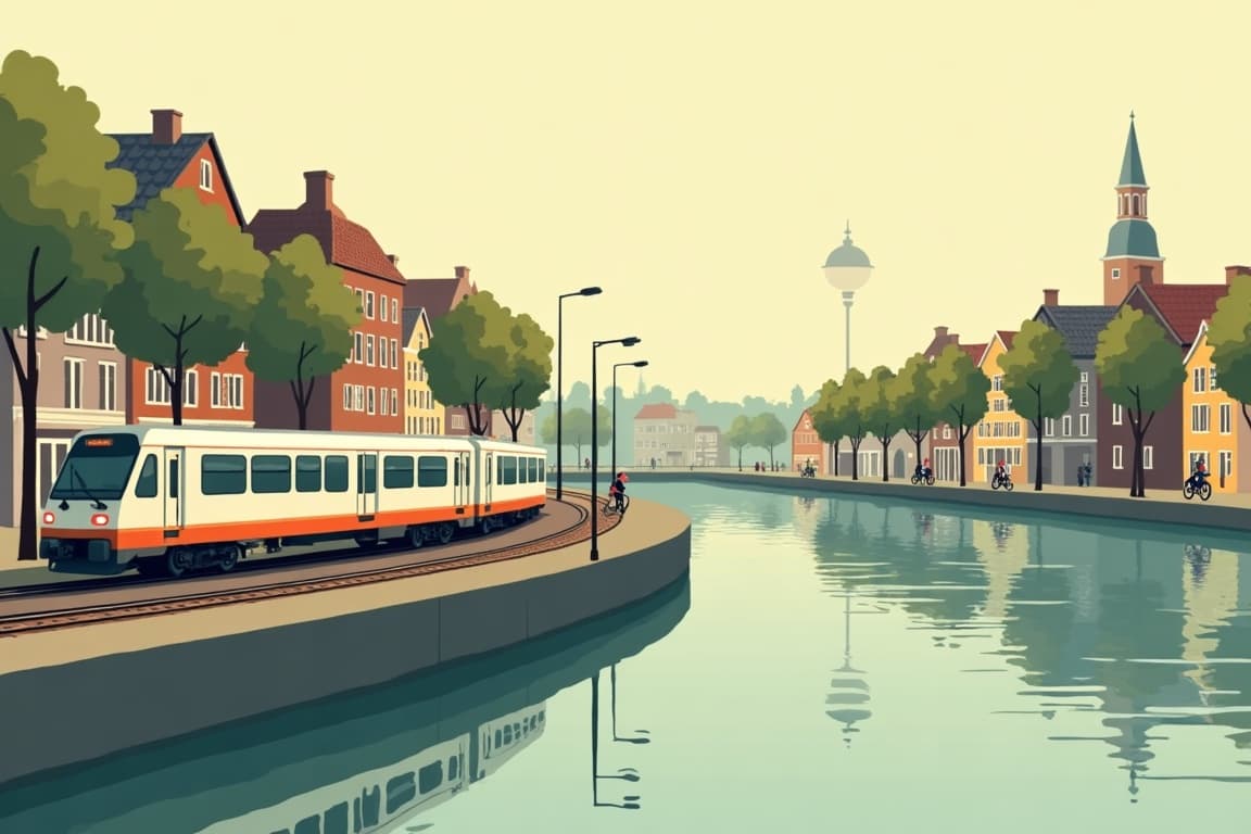 Illustration of Dutch Delights by Rail