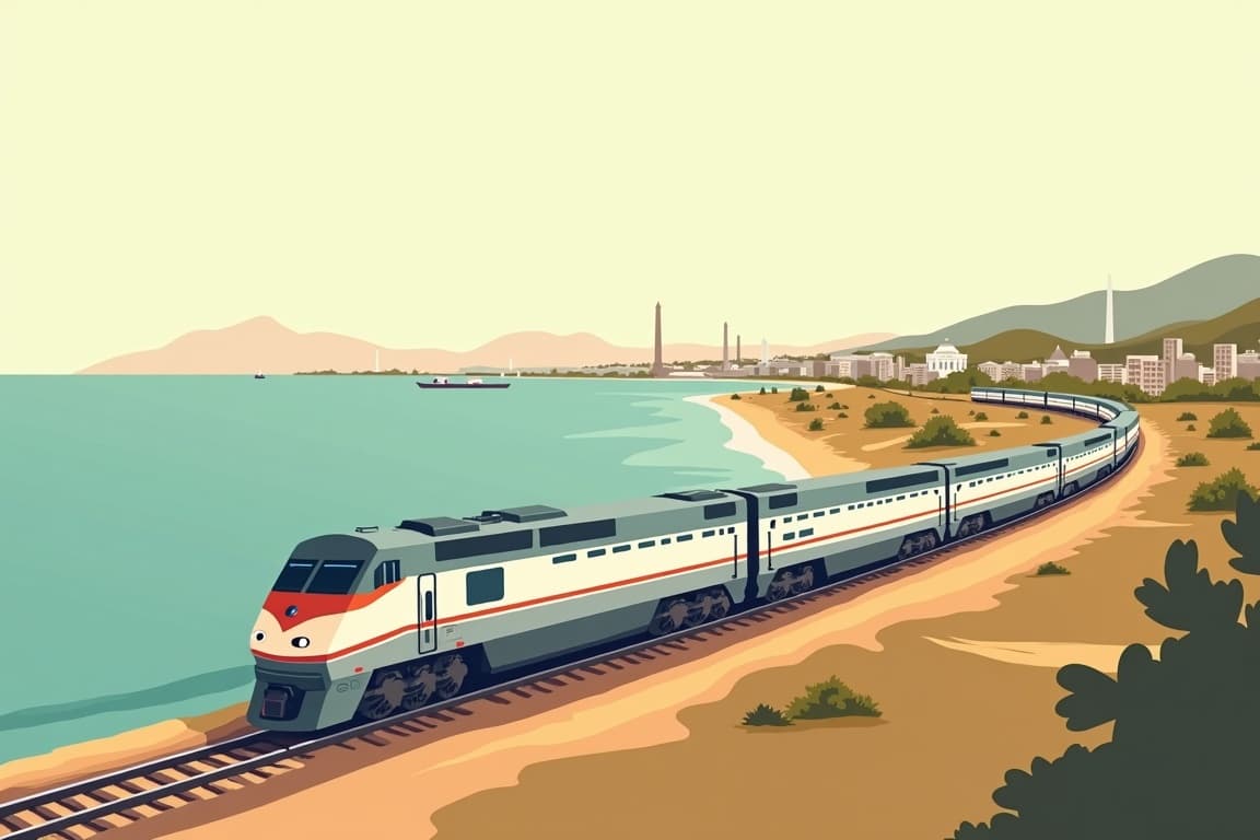 Illustration of East Coast USA Rail Journey