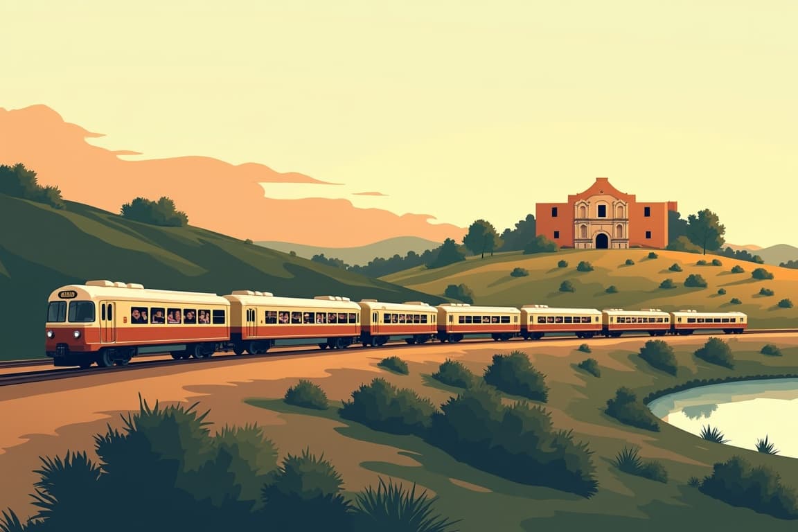 Illustration of East Texas and the Hill Country