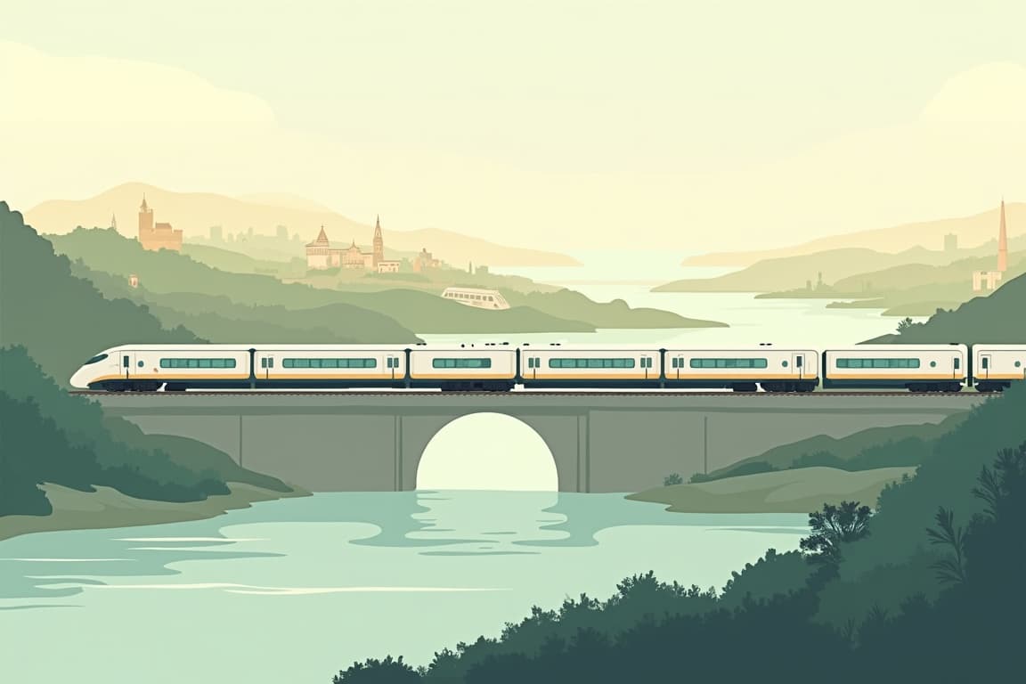 Illustration of Edinburgh and London from Paris