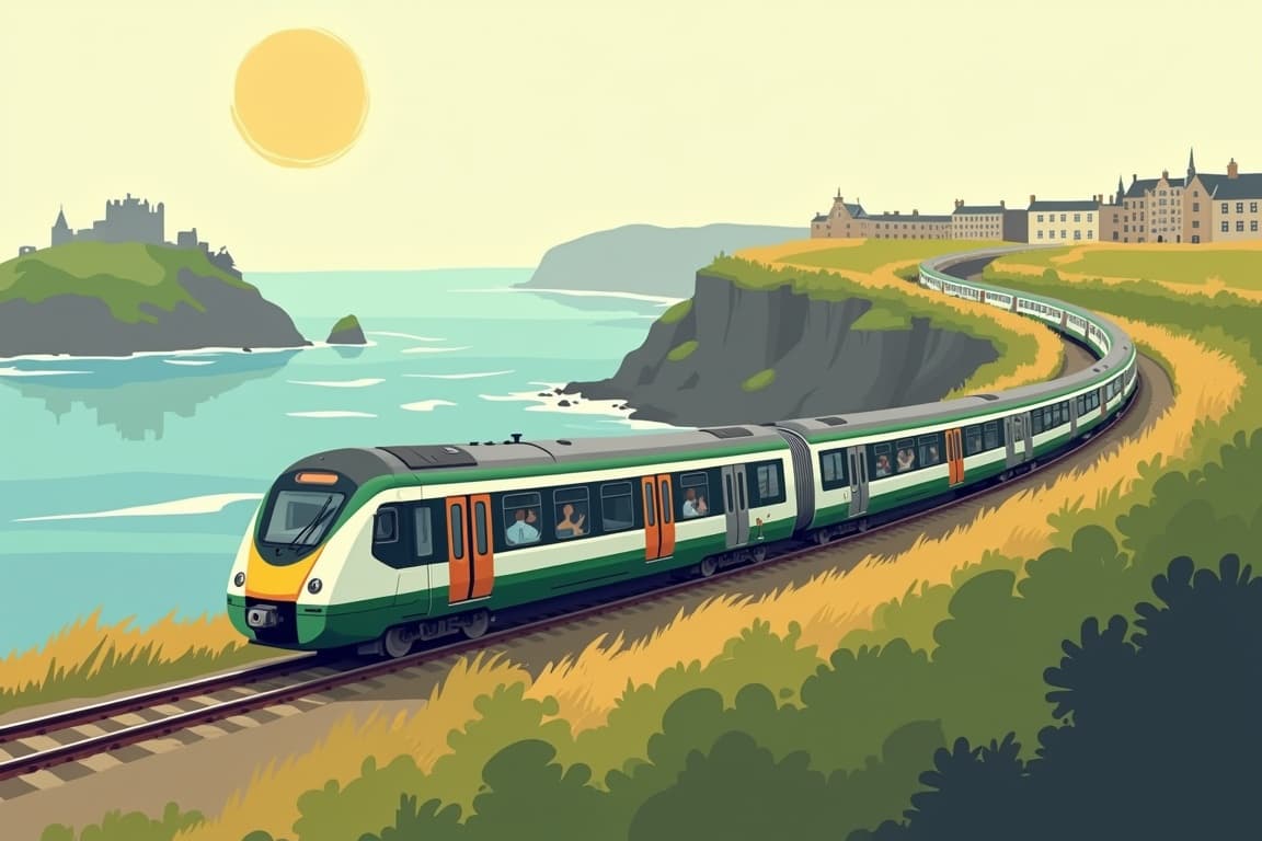 Illustration of Edinburgh, South Wales, and Dublin