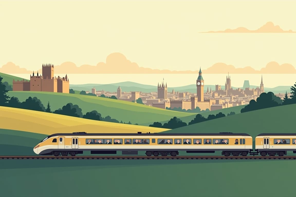 Illustration of Edinburgh, York, and London