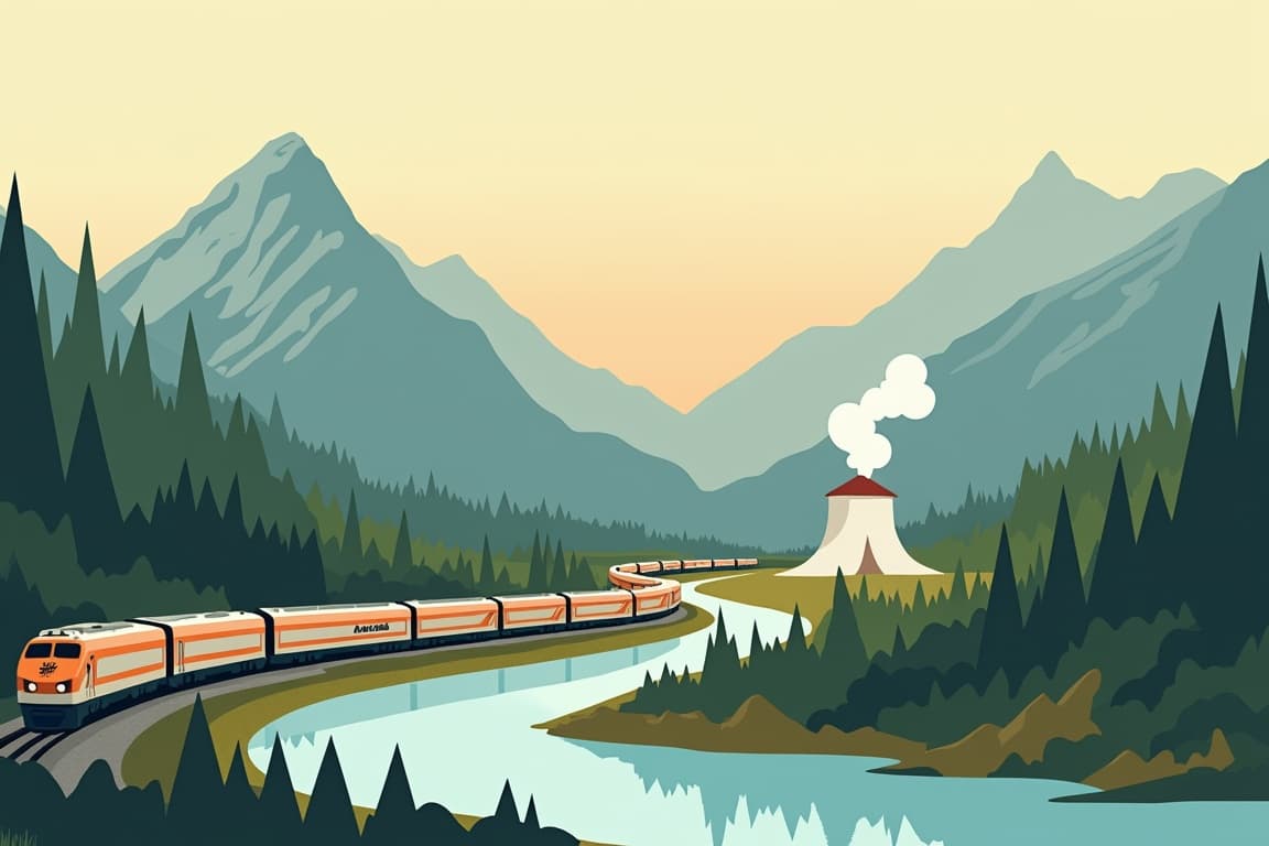 Illustration of Essential Yellowstone to Yosemite
