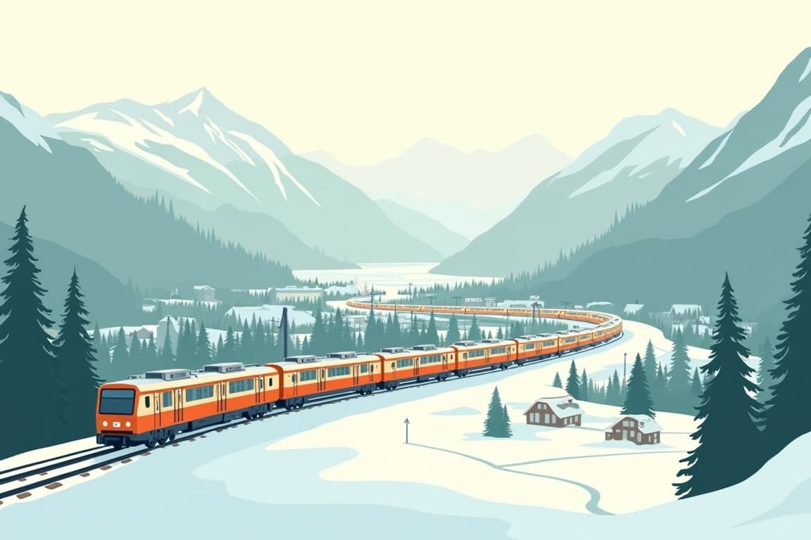 Illustration of European Winter Wonderland