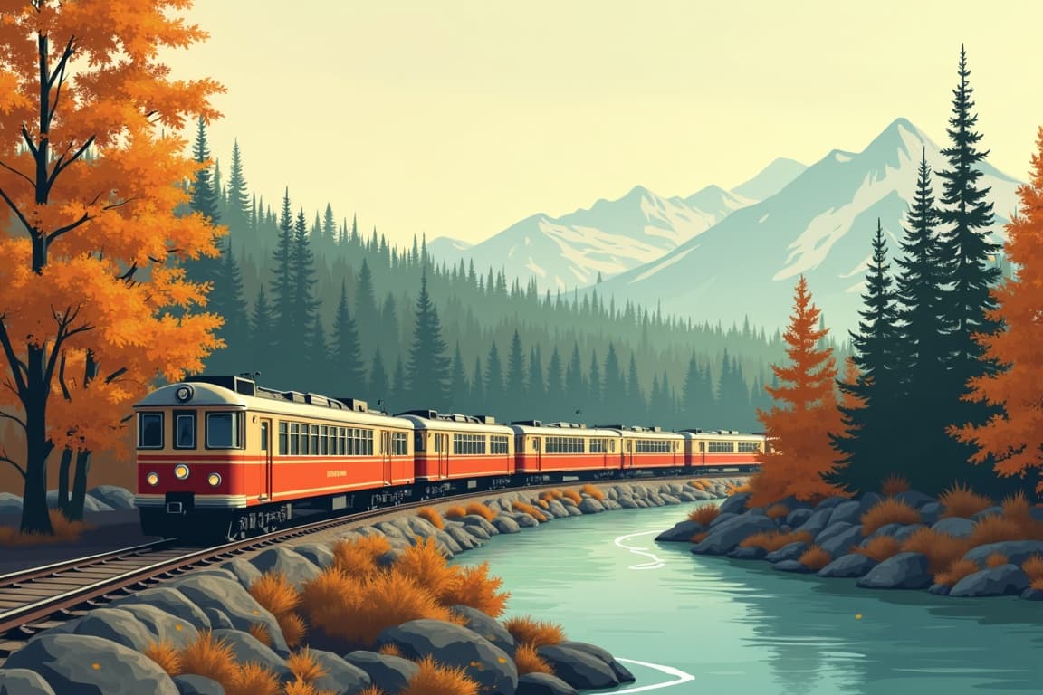Illustration of Fairbanks Family Fun Train