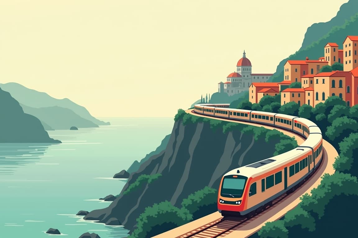 Illustration of Florence and Cinque Terre