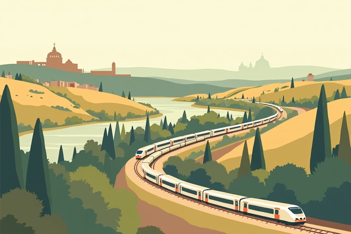 Illustration of Florence and Rome