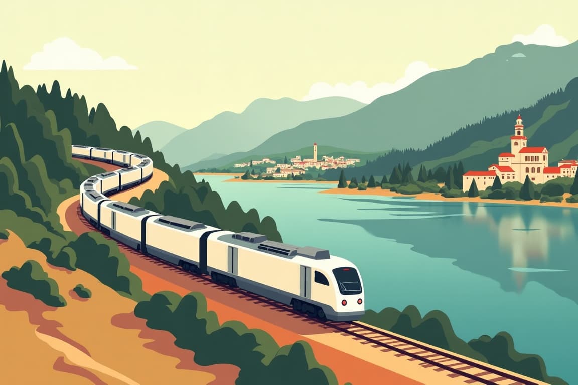 Illustration of Florence & Sorrento by Rail