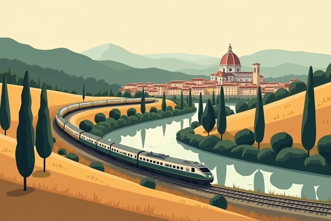 Illustration of Florence and Venice