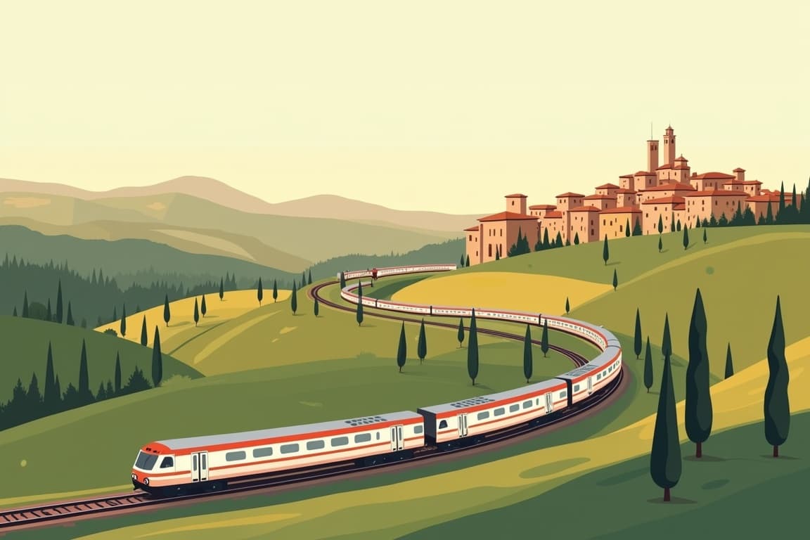 Illustration of Florence, Siena, and Lucca
