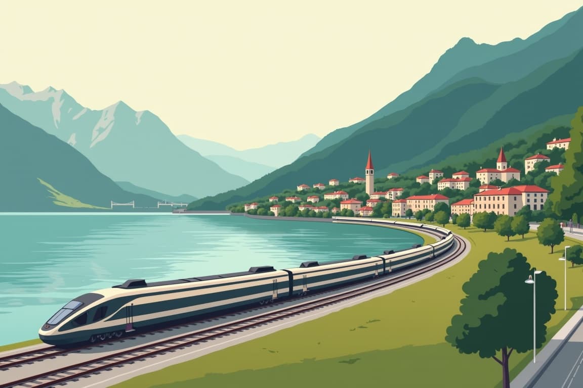 Illustration of Gems of Italy and Switzerland
