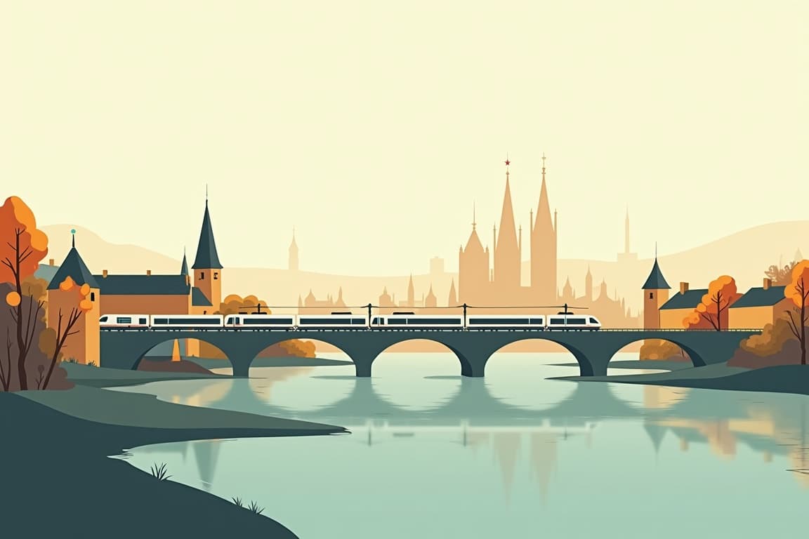 Illustration of Ghent and Brussels | Railbookers | Railbookers®