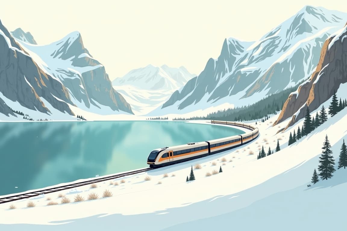 Illustration of Gipfel der Winter-Romantik