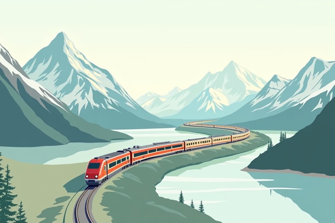 Illustration of Glacier Express - Group tour
