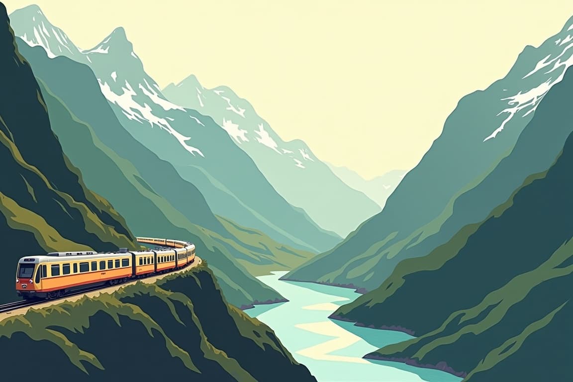 Illustration of Glacier Express