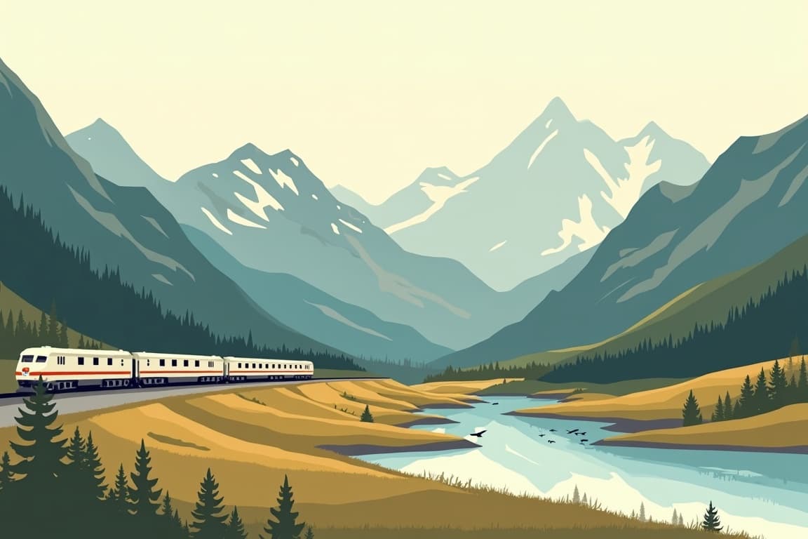 Illustration of Glacier National Park Express