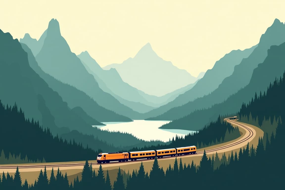 Illustration of Glacier National Park Getaway