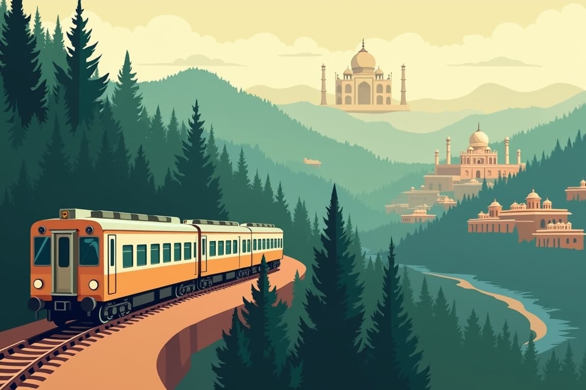 Illustration of Golden Triangle with Shimla