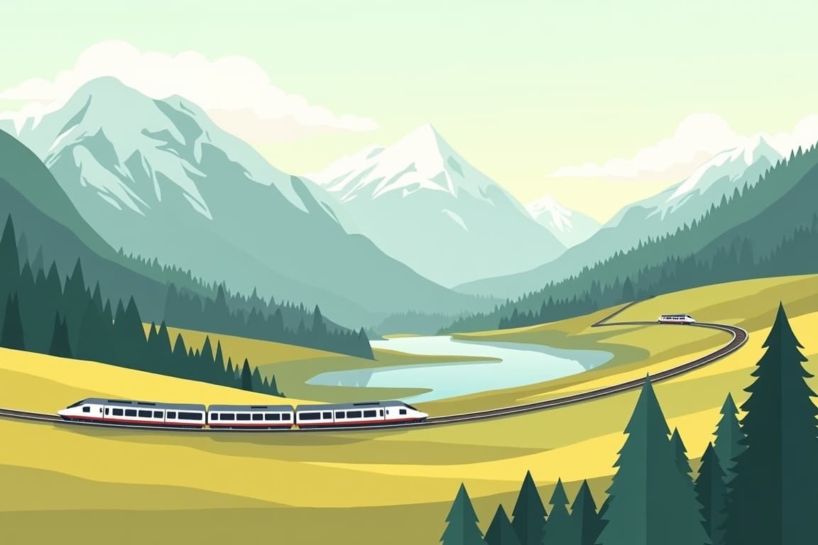 Illustration of GoldenPass Express - Prestige Class