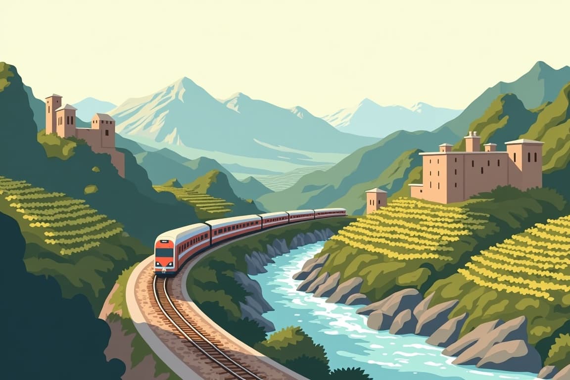 Illustration of Gorgeous Georgia and Armenia