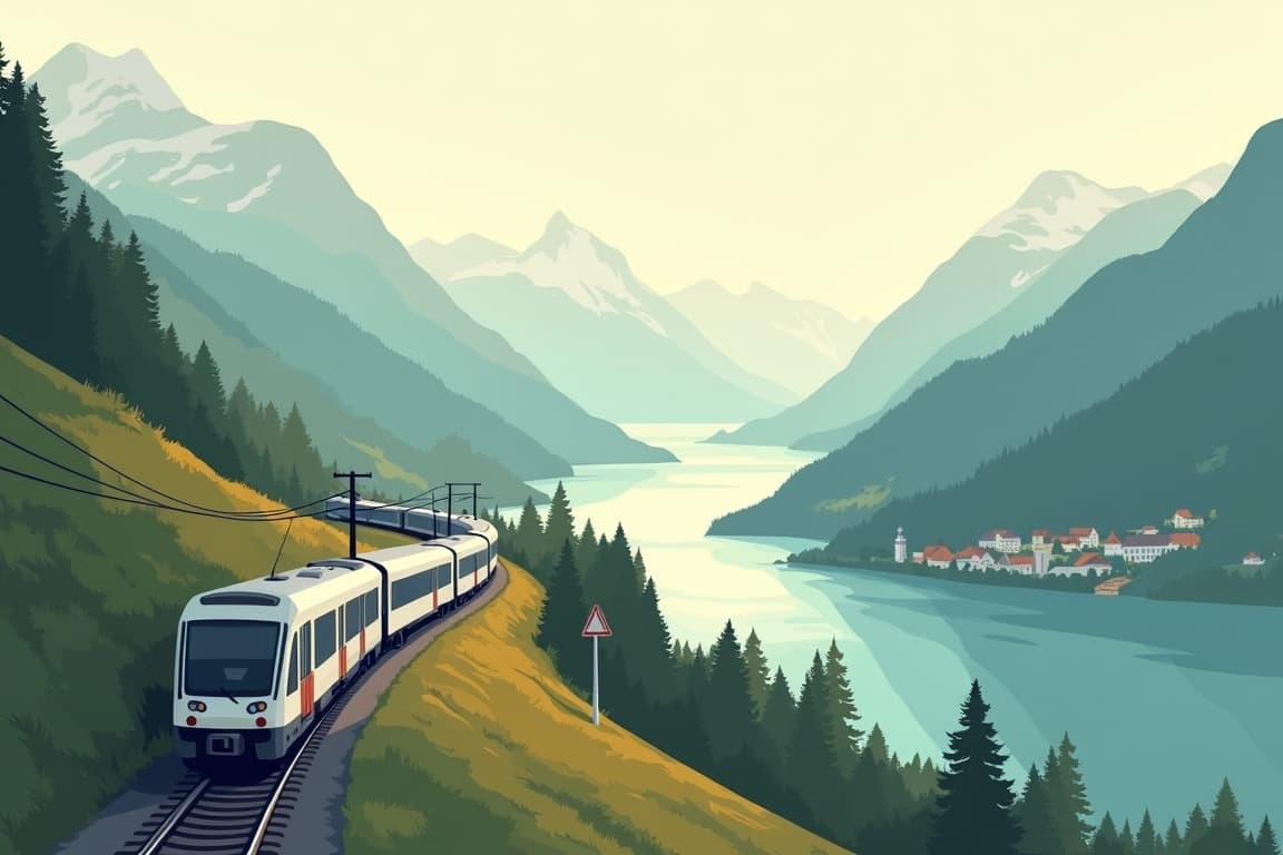 Illustration of Gotthard Panorama Express