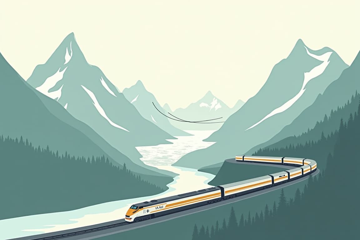 Illustration of Grand Canada and Rockies Westbound