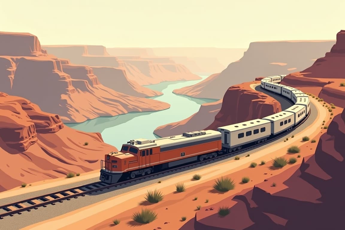 Illustration of Grand Canyon to Yosemite