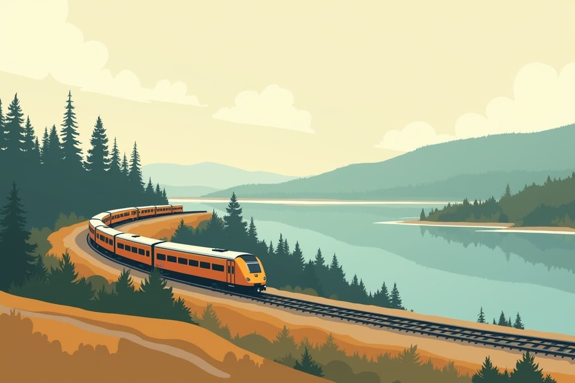 Illustration of Grand Eastern Canadian Rail Journey