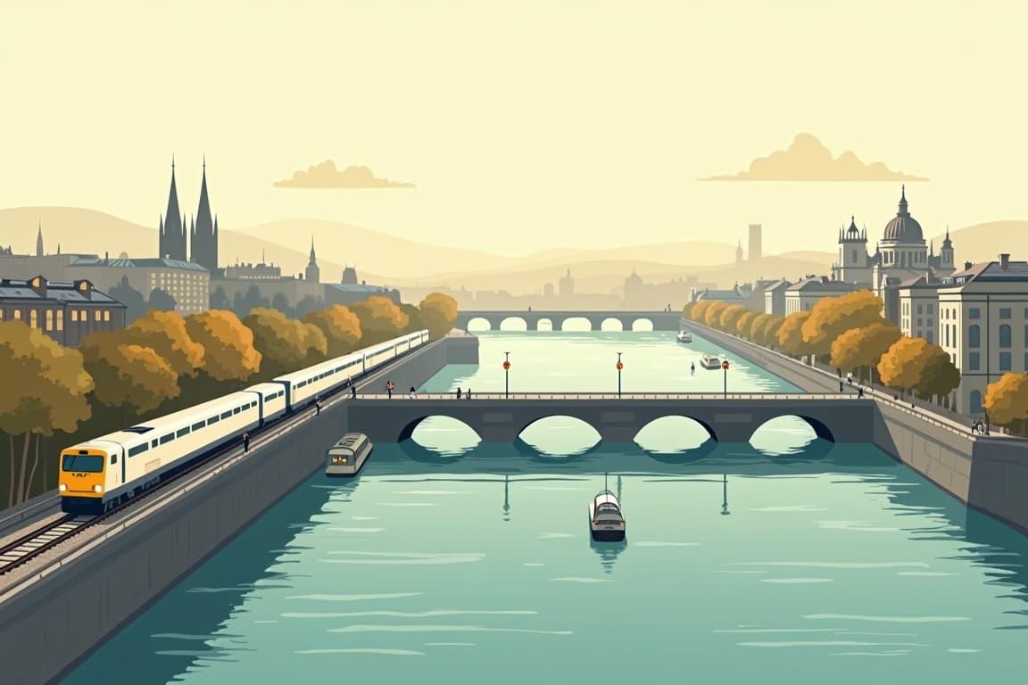 Illustration of Grand Paris and London