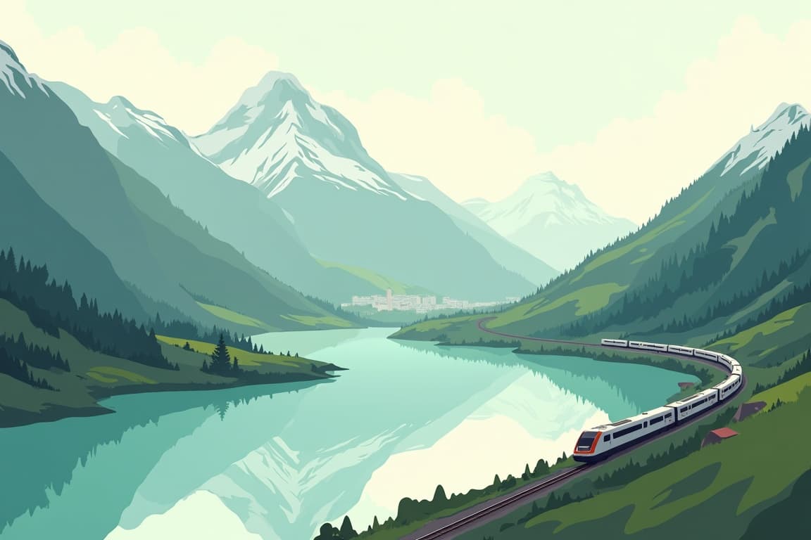 Illustration of Grand Rail Tour of Switzerland