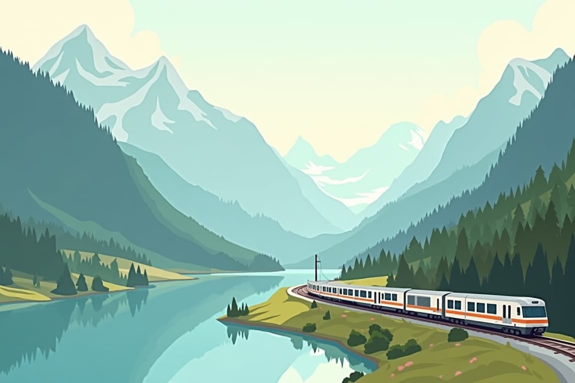 Illustration of Grand Swiss Lakes
