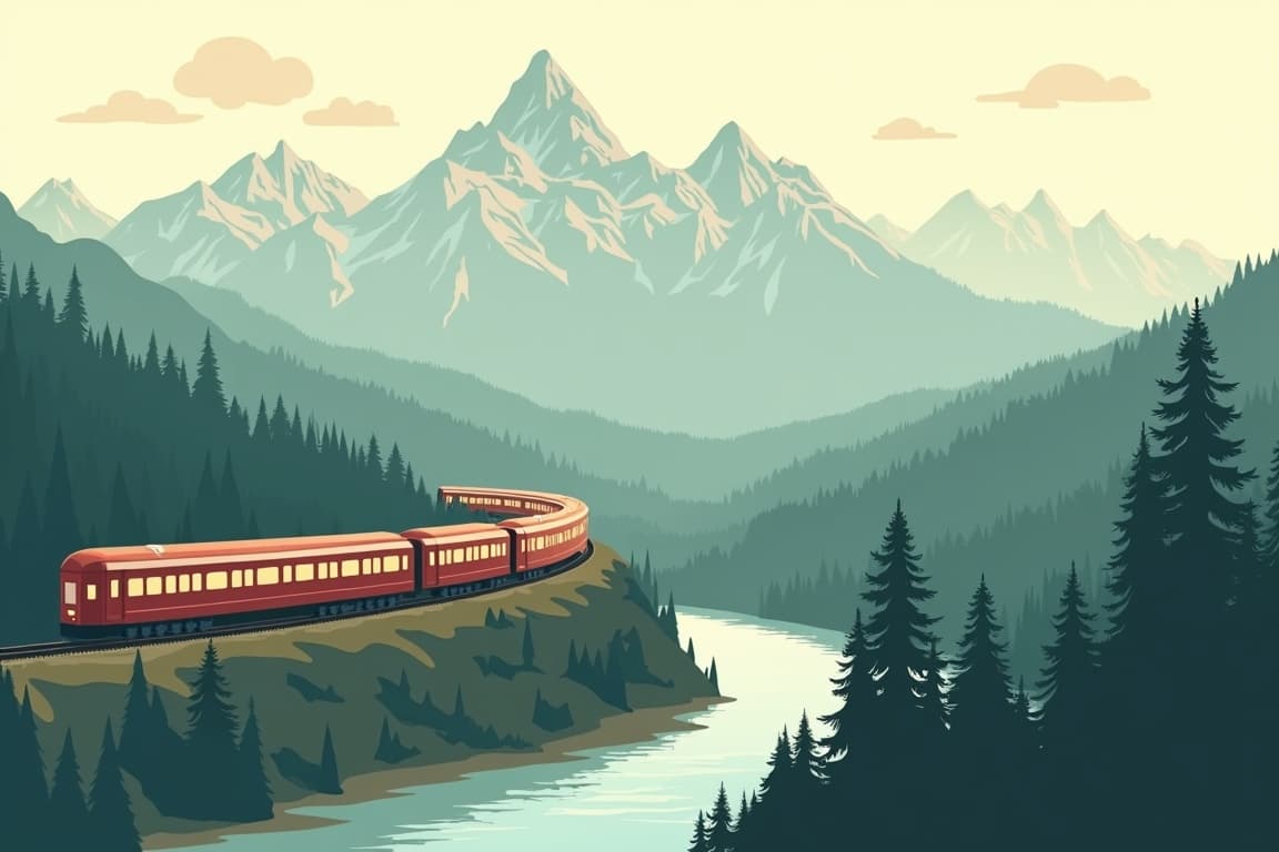 Illustration of Grand Teton National Park Adventure