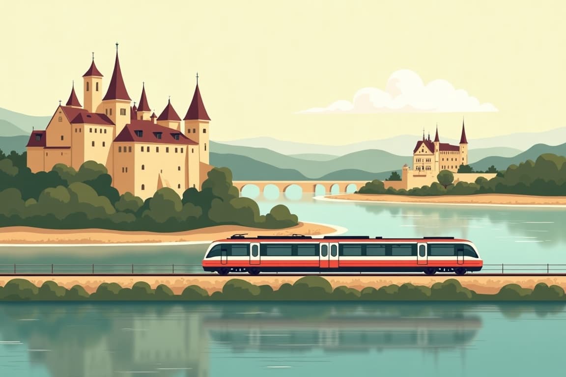 Illustration of Grand Tour of France by Rail