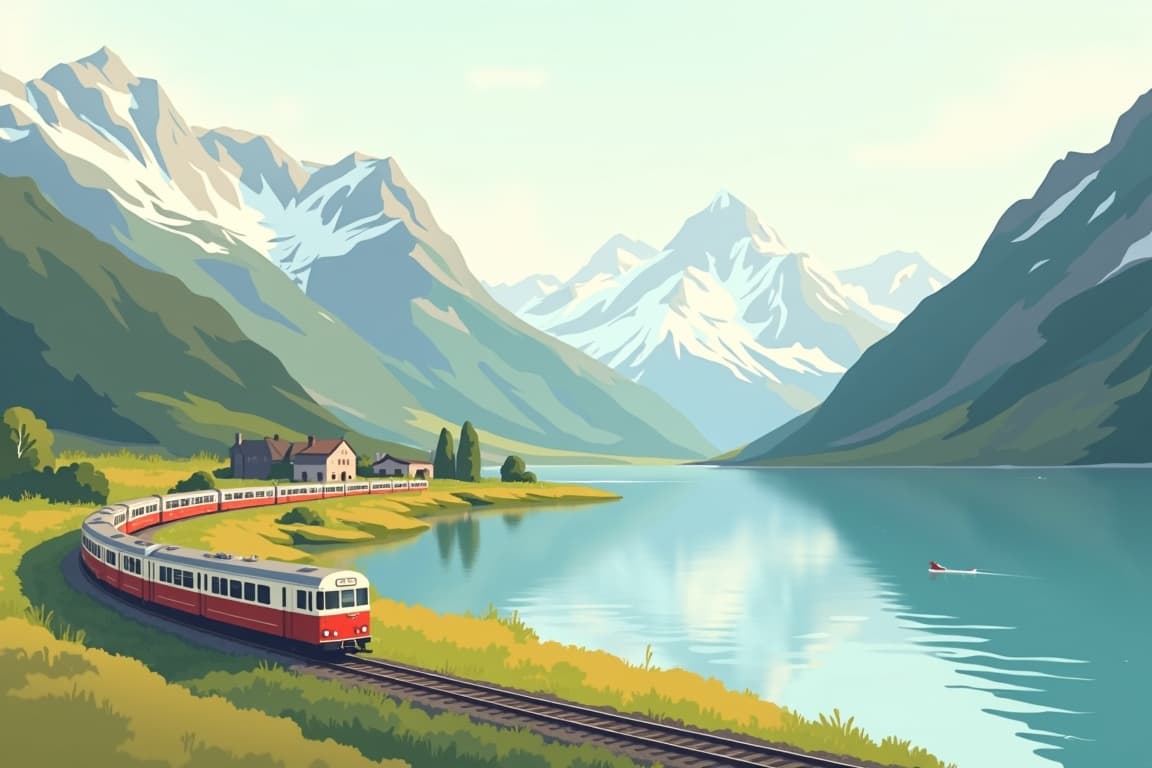 Illustration of Grand Train Tour of Switzerland