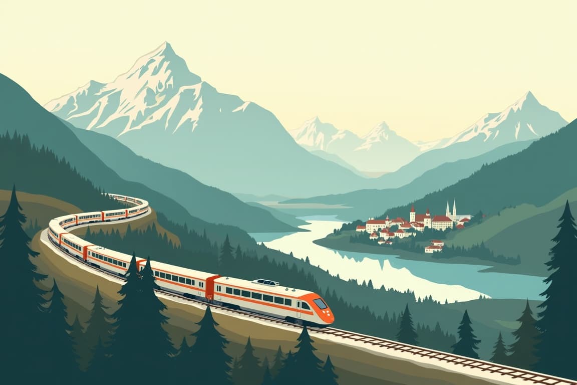 Illustration of Grand Vienna, Salzburg, and Munich