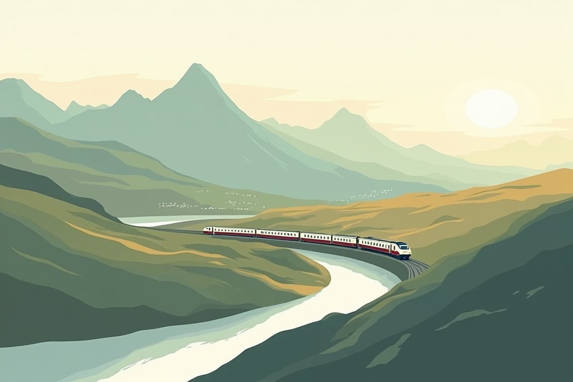 Illustration of Great British Rail Journey