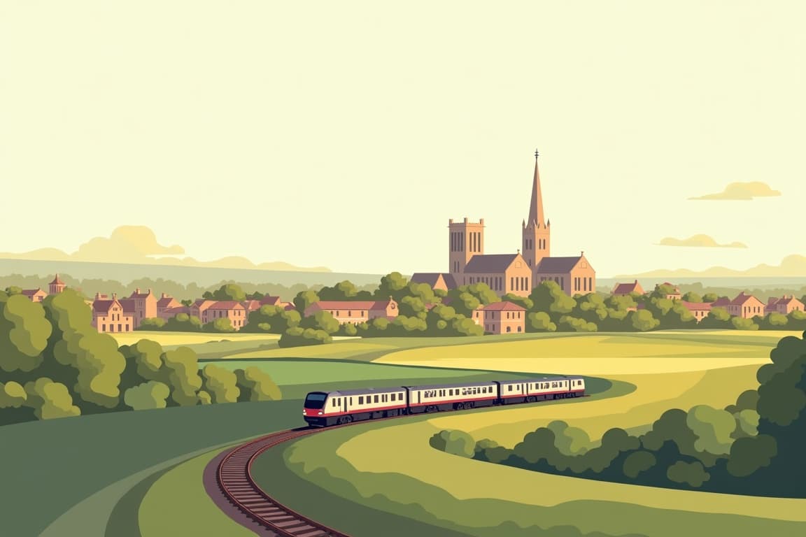 Illustration of Great West Way by Rail