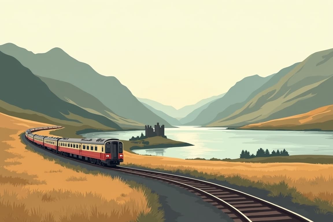 Illustration of Heart of Scotland by Rail